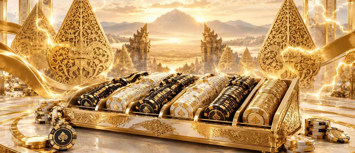 Ilustrasi casino chips and golden casino — panduan RTP Blanja4d Blanja4d