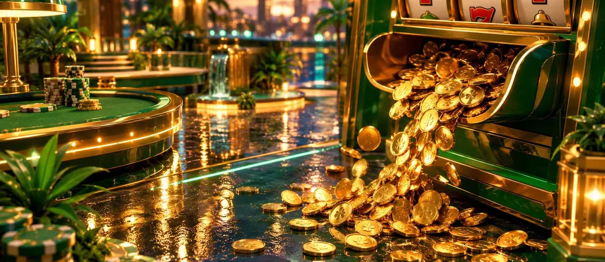 Ilustrasi slot machine and golden casino — panduan Situs Blanja4d Blanja4d